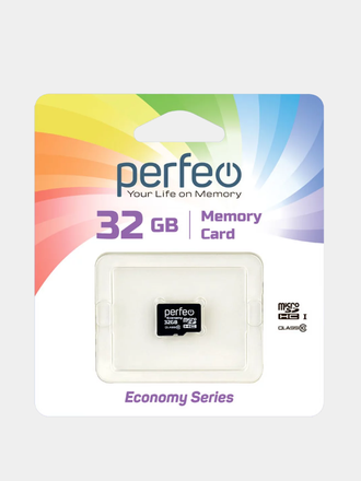 Карта памяти Perfeo microSD 32GB High-Capacity (Class 10) w/o Adapter economy series