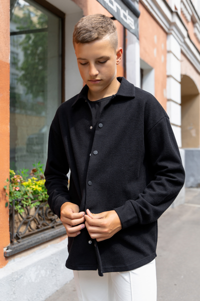 Теплая рубашка на кнопках