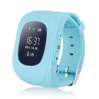 Детские часы-телефон с GPS-трекером Smart Baby Watch Q50 Голубые