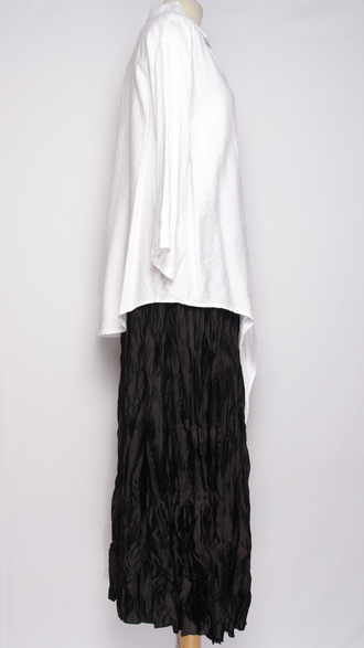 Юбка плотная шелковая "Жатая" серая, черная р.46-54