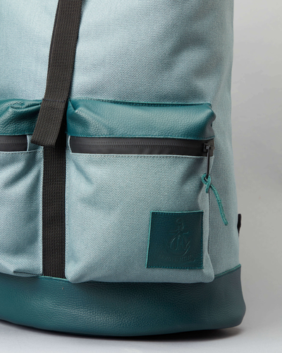 Рюкзак Якорь Разведчик Серо-Голубой Нейлон/Кожа