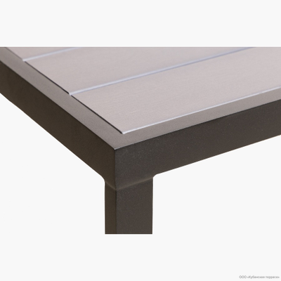 Стол Македония из алюминия со столешницей ДПК 200 см