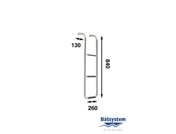 Трап для бушприт-площадок Batsystem BU70P 840 x 260 мм 3 ступеньки, 9519037480