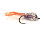 Приманка Малек-Гаврик 15мм, крючек №10, цвет №14 - Призрак Пурпурный, хвостик распушенный красный