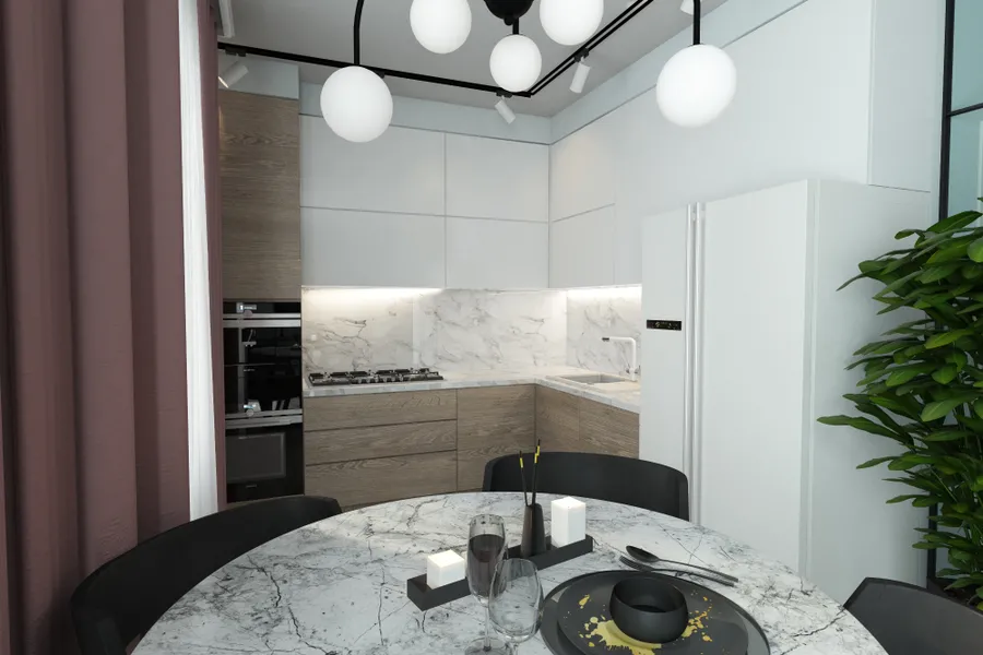 Мрия.  Кухня-гостиная