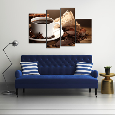 Модульная картина "Кофе с шоколадом"