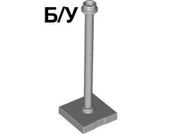 ! Б/У - Support 2 x 2 x 5 Bar on Tile Base with Hollow Stud and Stop Ring, Light Bluish Gray (98549 / 6003098 / 6170708) - Б/У