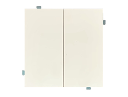 Кнопка двухклавишная (механизм + клавиша) белый матовый