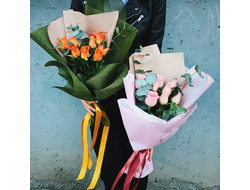 Доставка цветов в Волгограде - FLOWER34.RU - Букет-комплимент из роз  в стильной упаковке