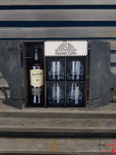 Подарочный набор ром и бокалы с гравировкой