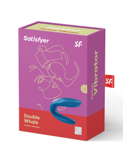 Многофункциональный стимулятор для пар Double Whale Satisfyer, синий J2008-5-P