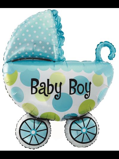 Фольгированный Шар - КОЛЯСКА "Baby Girl"