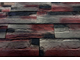 Декоративная облицовочная плитка под сланец Kamastone Воронцовский 3522, серый с черными и бордовыми фрагментами, для наружной и внутренней отделки
