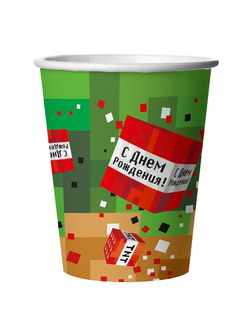 Стаканы "Майнкрафт" 250 мл 6 шт