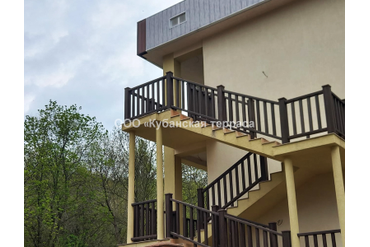 Ограждения ДПК 3D темно-коричневые