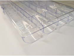 Коробка 24 ячейки для камней, акрил (18*12*2,4 см, 110 г) №25780