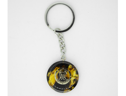 Брелок из натурального янтаря "Близнецы"