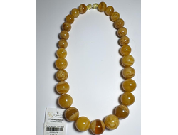 Бусы шары из натурального янтаря