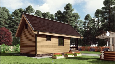 Каркасная баня 35м² (SK79)