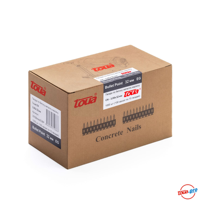 Гвозди по бетону кованые Toua 3,05x32 тип CN EG Bullet Point