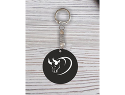 Брелок символика "Быка" с гравировкой №40