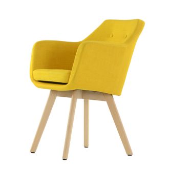 Кресло K-100 каркас дерево желтая ткань SL