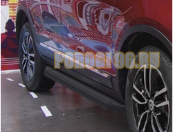 Пороги на Lifan x70 черные