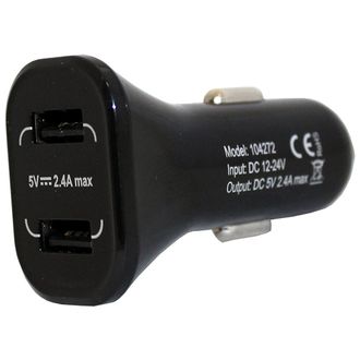 Переходник с 2 USB, 12/24В, ток зарядки 2А,  AUTOSTANDART
