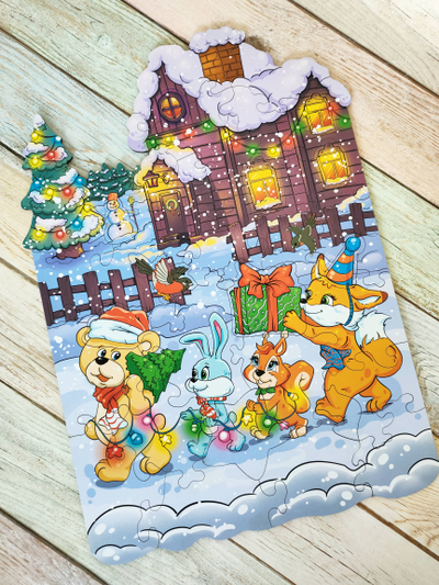 Фигурный пазл MAXI "Скоро Новый Год"