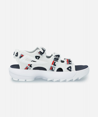 Сандалии FILA Disruptor Sandals белые с надписями