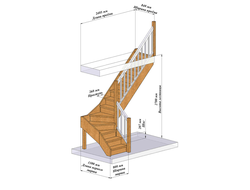 Лестница Г-образная 2700/правая