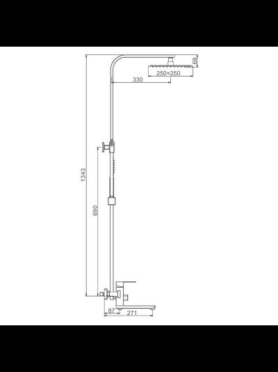Гарнитуры для ванны и душа FRAP F2420