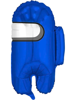 Фольгированный шар с гелием "Космонавтик" синий