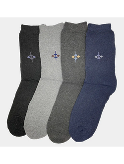 Термоноски хлопок 42-48 р-р  (80% хлопок ,15% полиамид, 5% спандекс) 12пар/уп.