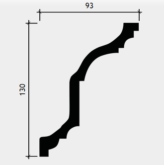 Карниз 1.50.254 - 130*93*2000мм