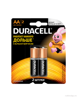 Пальчиковая алкалиновая батарейка Duracell AA 1.5V Basic Alkaline Battery [ по 2 шт ]