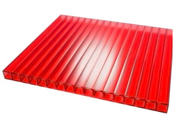 Поликарбонат 4мм 2,1*6м 0,47кг/кв.м красный Мульти Грин [49613]