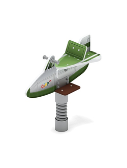 «Самолетик» (зеленая) ИО 22.03.02-01 качалка на пружине