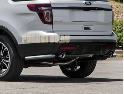 Защита заднего бампера d57 уголки на Ford Explorer ( Форд Эксплорер)