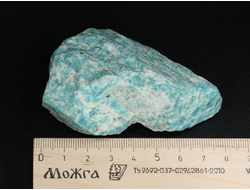Амазонит, необработанный образец, Кольский п-ов (70*52*25 мм, 108 г) №27497