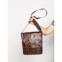 Кожаная мужская сумка Moncalvo Premium brown (арт. 5081-53)
