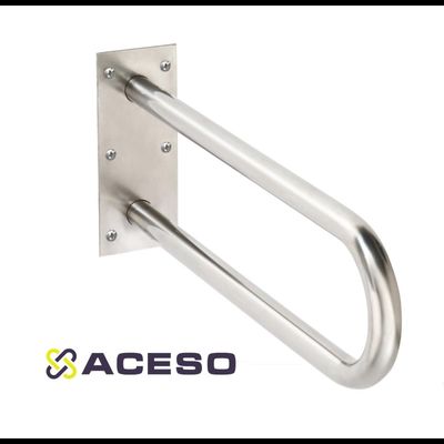 Поручень настенный двойной фиксированный. Не откидной. 800*220 мм стационарный