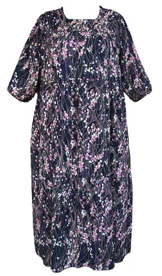 Нарядное платье из натуральной вискозы Арт. 8036в.786 (Цвет темно-синий ) Размеры 64-78