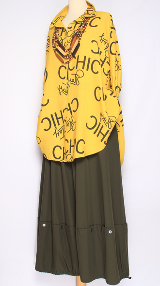 РУБАШКА "CHIC " фуксия, желтая, серая, черная до р.56