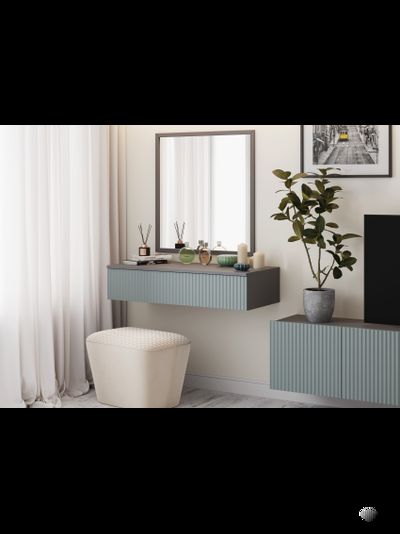 Сканди тумба консольная ТМ-001 (МДФ) Серый Шифер / Грин Грей Софт матовый