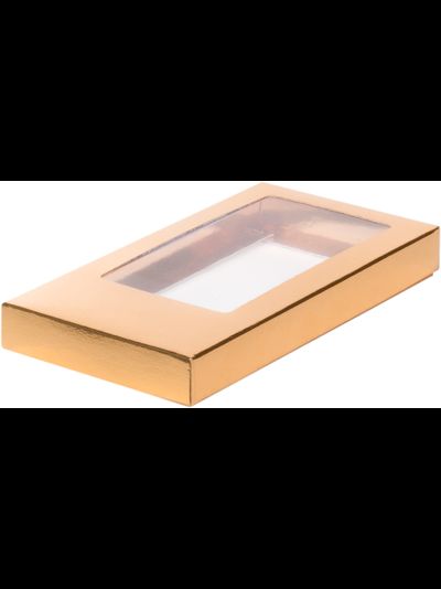 Коробка для плитки шоколада (золото), 180*90*17мм