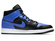 оригинальные кроссовки Nike Air Jordan 1 Mid Hyper Royal черные 554724-077