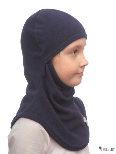 Шапка-шлем 23202-02 100% полиэстер, темно-синий 54-56