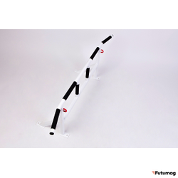 Турник настенный усиленный с 3 хватами, белый