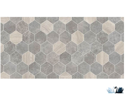 Плитка Belani Cornion декор дымчатый 30х60 см - декофон с орнаментом купить в магазине Marysя